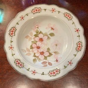Schlaggenwald Replacement China Bowel Wild Rose Pattern Handpainted by Annette